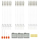 18 x Boilie Rig Karpfen Vorfach Hakengröße 2# 4# 6# handgefertigt Karpfenrigs