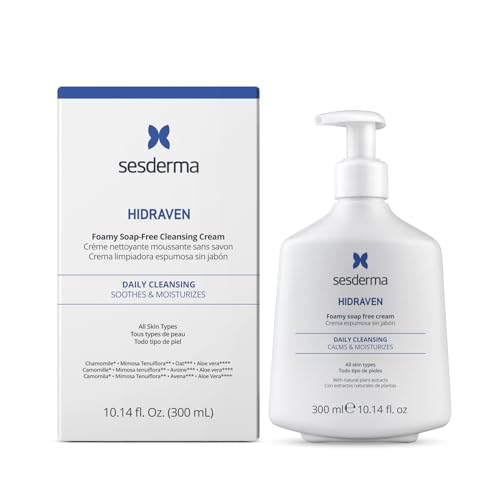 Sesderma Hidraven Crema Espumosa Sin Jabón – Limpieza Facial Diaria para Todo Tipo de Piel – Hidratante, Calmante y Regenerante – 300 ml