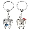 TRIXES Schlüsselanhänger für Sie und Ihn Cartoon-Zähne