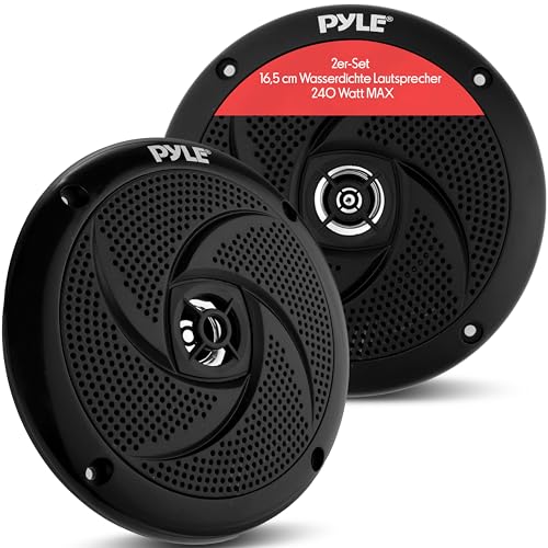 Pyle Outdoor Lautsprecher, Aussenlautsprecher Wasserfest, 240W- Marine Lautsprecher, Speaker für Sommerfahrten mit Offroader, Boot, UTV, ATV, RV Auto & Golf Cart, Outdoor Speaker- Flach Pyle Outdoor Lautsprecher, Aussenlautsprecher Wasserfest, 240W- Marine Lautsprecher, Speaker für Sommerfahrten mit Offroader, Boot, UTV, ATV, RV Auto & Golf Cart, Outdoor Speaker- Flach
