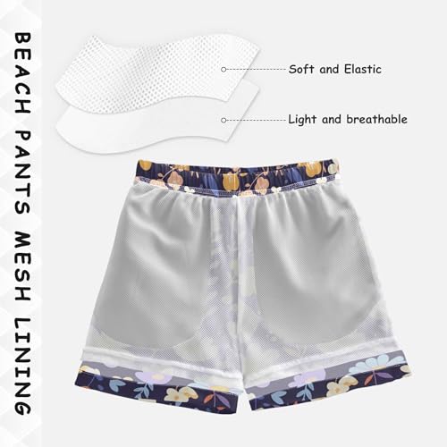 linqin Mexican Floral Pattern Boys Swim Trunks Toddler Beach Board Shorts, Quick Dry Swim Shorts Suits 2-16 Years4