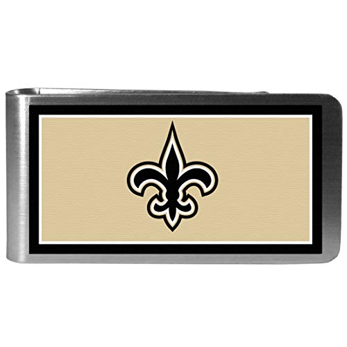 NFL New Orleans Saints Mens Siskiyou SportsSteel Logo Money Clip, Steel, One Size -  SiskiyouSports, FLMP150