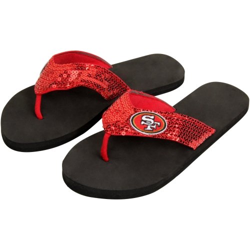 NFL San Francisco 49Ers Women's Team Color Flip Flops