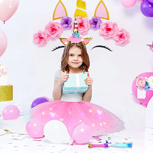 Hereneer Tutu Unicorno Bambina, 5 Pezzi Set