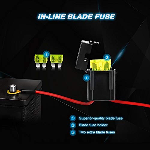 Nilight NI-07 Round 2PCS 27W Spot Driving Lamp Jeep Fog Lights with Off Road Wiring Harness-2 Leads, 2 Years Warranty, 2 Pack