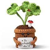 Glücksbringer Gestrickte Vierblättriges Kleeblatt Ermutigende Geschenke, Handgefertigte Gehäkelte Blumen Pocket Hug Pflanze Geschenk, Glücksbringer Lehrertag, Gute Besserung Prüfung Geschenke