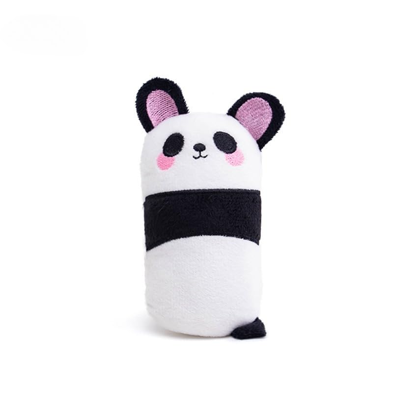 Cartoon Animal Plush Dog Toy with Squeaker Chew and Dental Care Toy for Small and Medium Dogs Washable