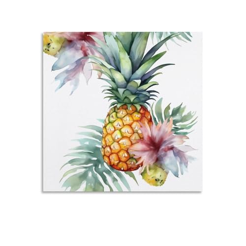 Toile murale abstraite ananas tropical : sublimez votre chambre d'amis