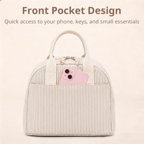 Image of LOVELYWIND Lunch Box for Women Cute Lunch Bags for Women Lunch Tote Bags Reusable Insulated Lunch Box Large Capacity Reusable Insulated Cooler for Work or Travel Gifts or Beach