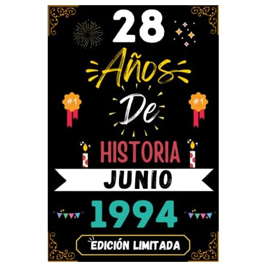 CUADERNO, 28 AÑOS DE HISTORIA JUNIO 1994 EDICIÓN LIMITADA: Regalo de 28 cumpleaños para mujeres y hombres, ideas de 28 cumpleaños... un cumpleaños... ... regalo de 28 cumpleaños para él/ella.
