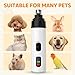 ZIYIME Silent Groom Pro Nail Grinder - Silent Groom Pro for Dogs and Cats, Dog Nail Trimmer with Replacement Grinding Heads, Quick USB Charge(with 2 Replacement Head)