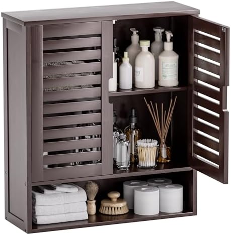 Smart Home Organization Tips: 7 Proven Ideas for 2026 7 SMIBUY Bathroom Cabinet Wall Mounted, Bamboo Over-The-Toilet Stor...