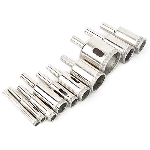 Set de 10 brocas de sierra con recubrimiento de diamante miniatura 4