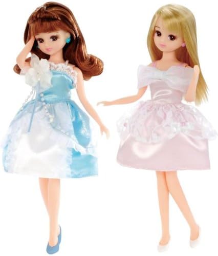 Amazon Co Jp リカちゃん Lw 18 パーティワンピースセット ピンクブルー おもちゃ