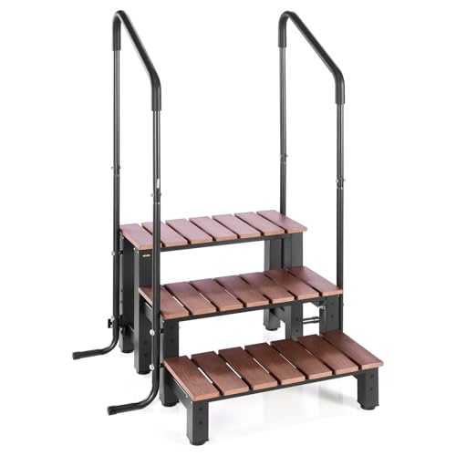 VEVOR Hot Tub Steps with Handrail, 3-Step Spa Outdoor...