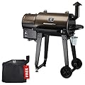 Z GRILLS ZPG-450A 2023 Upgrade Wood Pellet Grill & Smoker 6 in 1 BBQ Grill Auto Temperature Control, 450 Sq in Bronze