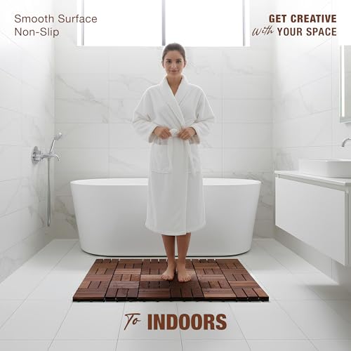 Image of Decking Tiles - Mother (Dark Brown - Crossed)