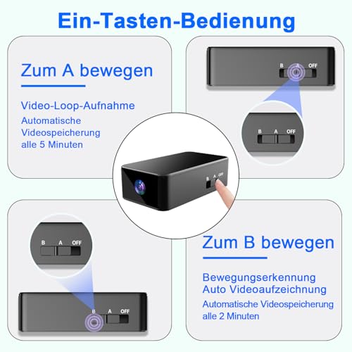 cuoum Mini Kamera-1080P HD Mini-Kamera mit Akku, - Image 2