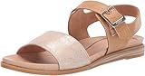1,27 cm Absatz Dr. Scholl\'s Shoes Damen Karma Sandale, Nude Metallic Denim, 37.5 EU