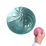 Bun - Jouet cuit à la vapeur à paillettes, boule presser d'enrichissement, texture de récupération rapide, soulagement de la tension sensorielle, équipement bien-être émotionnel, boulette blan
