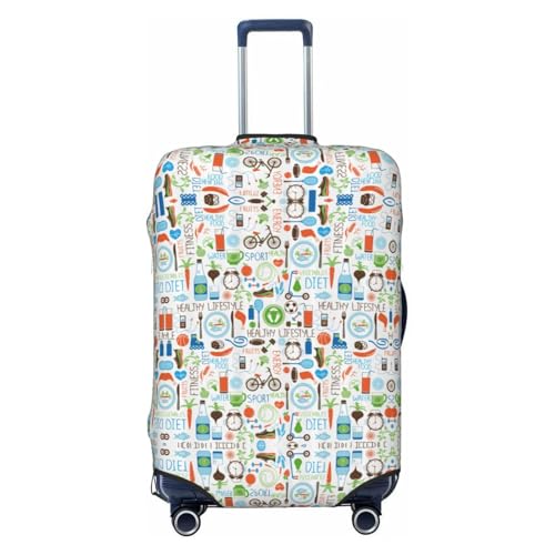 The Nature Wildlands Activities Pattern Print Luggage Suitcase Cover Protector Luggage Washable Covers With Concealed Zipper