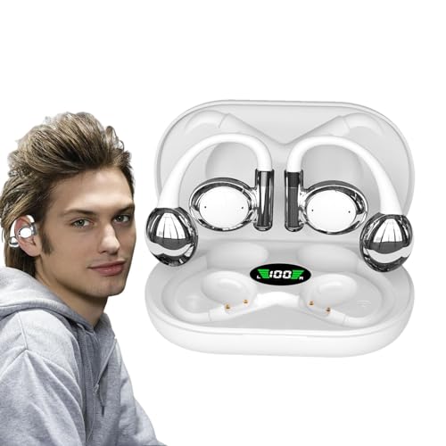 tongfeng Auriculares inalámbricos de oreja abierta, auriculares inalámbricos con clip – Auriculares inalámbricos con pantalla digital, auriculares inalámbricos, auriculares deportivos para correr para