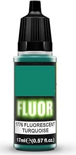 Green Stuff World Fluorescent Acrylic Paint Turquoise 1776 for Models and Miniatures