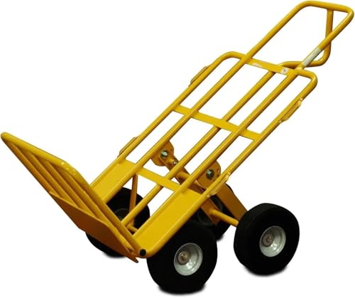 Carretilla de mano 4 ruedas con capacidad 750 lb y ruedas de 10 pulgadas miniatura 1