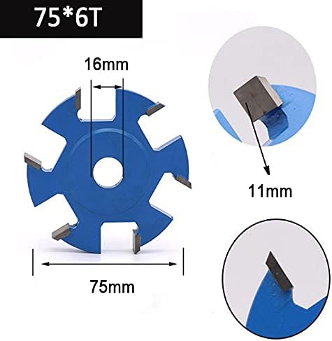 Hexagonal Blade Fillet Power Wood Carving Tool Angle Grinder Accessory Hexagonal Blade Fillet Anti-reverse Power Wood Carving Tool Angle Grinder (75mm*6T)