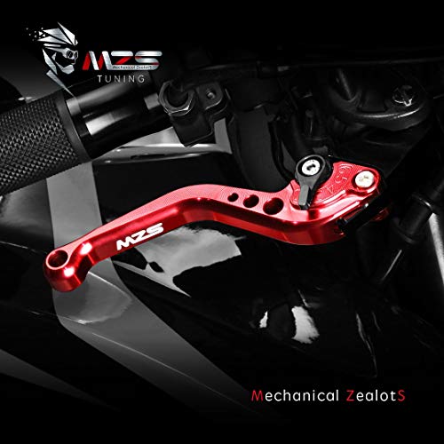 Mzs Red Motorcycle Brake Clutch Levers Adjustable Short Cnc Compatible With Vf750S Sabre 1982-1986 | Vfr750 1991-1997 | Vfr800 Vfr800F 2002-2019 | Vtr1000F Firestorm 1998-2005 | Cbf1000 2006-2009 #TOP1
