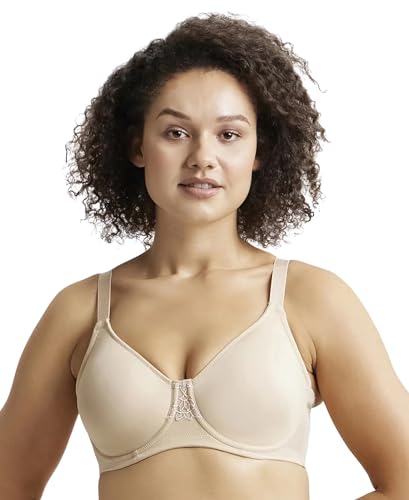 Image of Jockey 1855 Women Under-Wired Non-Padded Soft Touch Microfiber Elastane Stretch Full Coverage Minimizer Bra with Broad Wings