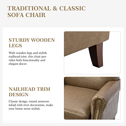 HULALA-HOME-Faux-Leather-Accent-Chair-with-Retro-Wood-Legs-Comfy-Upholstered-Armchair-with-Nail-Head-Trim-Single-Sofa-Chair-for-Living-Room-BedroomTaupe HULALA HOME Faux Leather Accent Chair with Retro Wood Legs Comfy Upholstered Armchair with Nail Head Trim Single Sofa Chair for Living Room BedroomTaupe