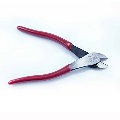 Klein Tools D2488 8-Inch Diagonal Cutting Pliers High Leverage, Red, Small