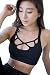 Helisopus Women's Strappy Crisscross Back Support Yoga Gym Sports Bra Tops