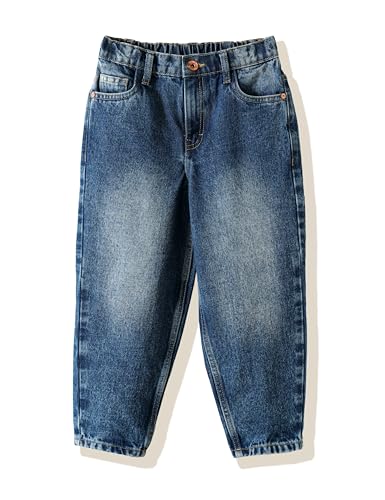 Image of Amazon Brand - Symbol Girl's Cotton Barrel Jeans