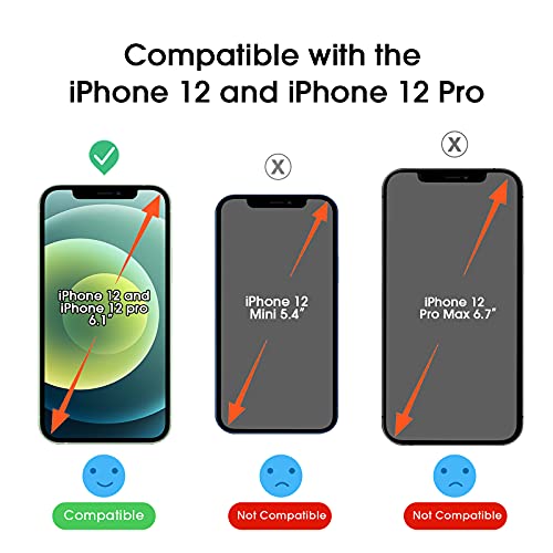 Image of amFiIm OneTouch for iPhone 12 /12 Pro Screen Protector 6.1 inch Tempered Glass | Auto-Alignment, 30s Install, Bubble Free, 9H Hardness, Scratch & Drop Protection, HD Clear, Case Friendly, 2 Pack (12P-6.1'')