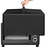 Hitzebeständige, Wasserdichte, Universelle Staubschutz Abdeckung für Minibackofen, für OptimumX 20 L Minibackofen, Stillstern Minibackofen 45L 60L, Ninja Foodi 10-in-1 Multifunktions-Ofen Schwarz