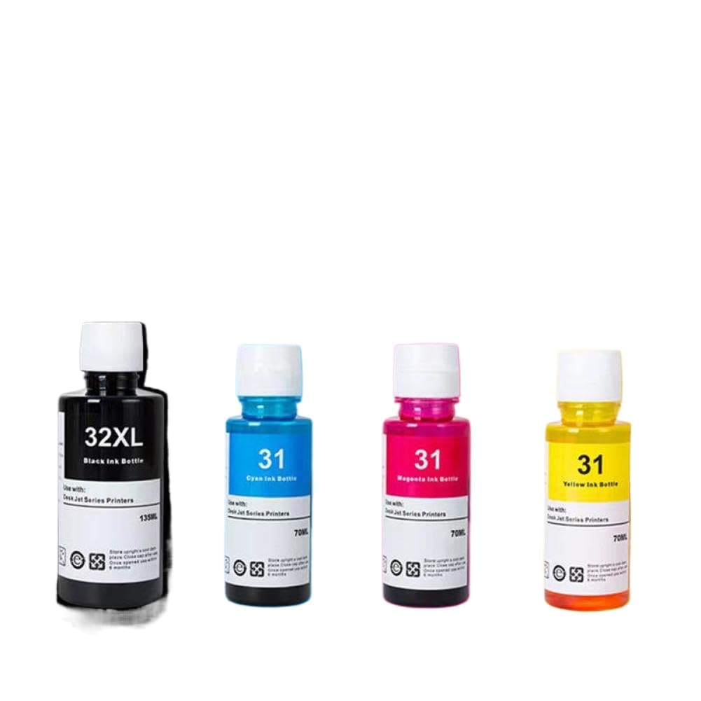 Bouteilles d'encre compatibles avec imprimante 31 32XL, Recharge d'encre à Colorant, Compatible avec 7301 6001 7602 5101 7001 551 651 455 457 450