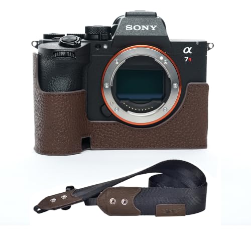 TP Original �Ή� SONY A7R6 A7RVI A7RM6 ��p �n���h���C�h+R�J�����X�g���b�v �{�v �{�f�B�P�[�X �n�[�t�J�����P�[�X �o�b�O �J�o�[ �d�r�����֗� ��ʊJ�� ���� ��p�Ή��J�����J�o�[ (���F)