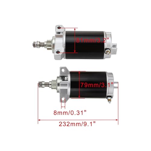 WOOSTAR Motor de Arranque Eléctrico de 9 Dientes Repuesto para Motor Fuera de Borda F40 40HP OEM 50-854636 854636T 859170T 884045T 888160T 893887T miniatura 2