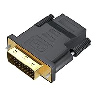 DVI auf HDMI Adapter, DVI-D Stecker auf HDMI Buchse Adapter 1080P, Bidirektionale Konvertierung DVI (24+1) auf HDMI-Konverter für PC, Laptop,Monitor, Fernseher, Projektor und Mehr