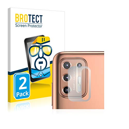 BROTECT Protector Pantalla para Motorola Moto G9 Plus (SÓLO Cámara) Protector Transparente (2 Unidades) Anti-Huellas