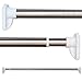 Tringle De Rideau De Douche Extensible Sans Perçage 310-360CM Acier Inoxydable Argenté Tringle A Rideaux Vêtements Télescopique Barre A Tension Pour Salle De Bains Fenêtre Cuisine Armoire