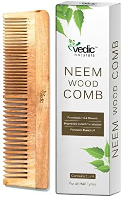 Neem Comb Amazon.com : Vedic Naturals 100% Pure Neem Wood Comb for Men & Women ...