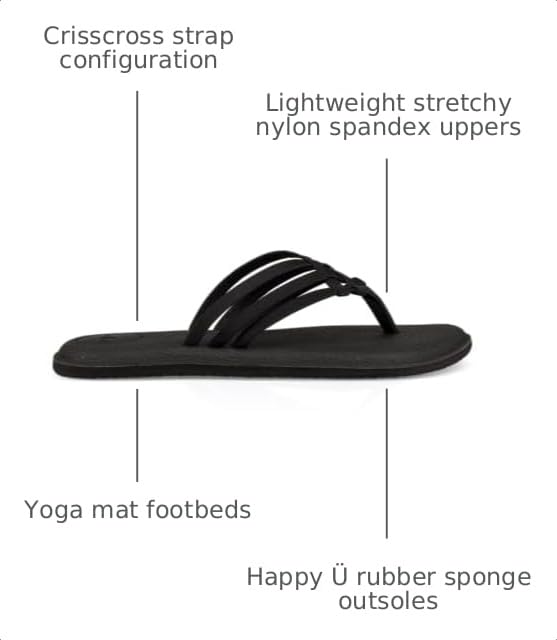 Image of Sanuk Women's Yoga Salty | Flip Flops for Women | Yoga Sandals For Women | Memory Foam Footbed