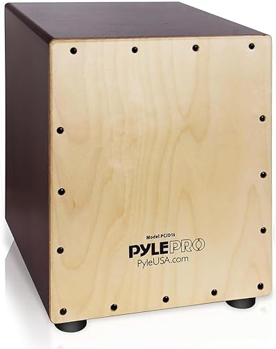 Pyle cajon jam acustico compacto, Madera de abedul, Cuerdas, Caja de percusion, Tambor, Ideal para niños, adolescentes y adultos