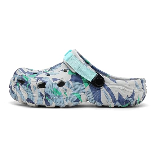Image of YUKTOPA Men's Clogs Outdoor Athletic Sports Sandals Adult Slip On Garden Shoes Summer Water Beach Shoes Casual Slippers Lightweight Breathable Non Slip
