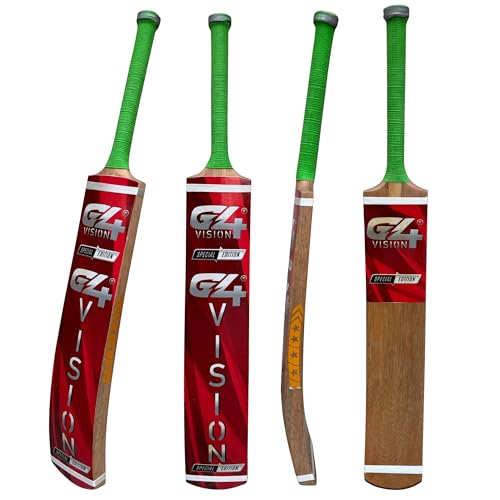Cricket Bat Ultimate Edition Hand Made Coconut Wood Tennis Tape Ball Full Size Adult Full Cane Long Handle Full Size 4.5" (Brown)