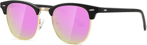 Miniatura 8 de AEVOGUE Gafas de sol polarizadas para mujeres y hombres marco semiresim gafas de sol retro AE0369