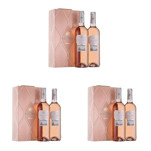 Marqués De Riscal - Vino Rosado Denominación De Origen Calificada Rioja - Estuche 2 Botellas X 750 Ml - Total 1500 Ml Paquete De 3 Marqués De Riscal - Vino Rosado Denominación De Origen Calificada Rioja - Estuche 2 Botellas X 750 Ml - Total 1500 Ml Paquete De 3